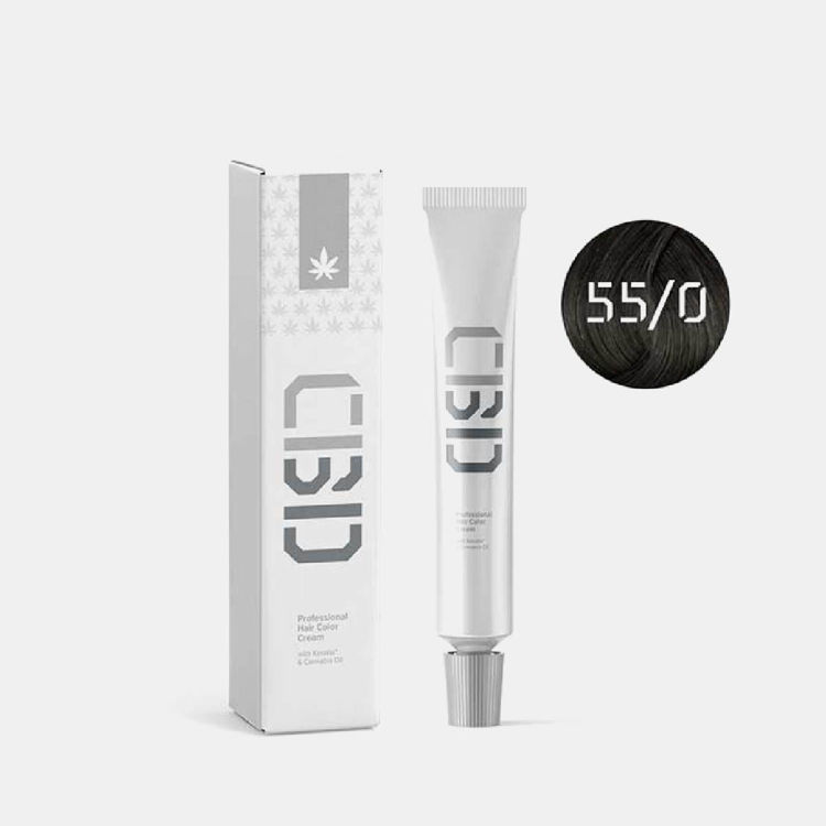 CI3D 3D Professional Hair Color 55/0 Intense Light Brown/Έντονο Καστανό Ανοιχτό 90ml