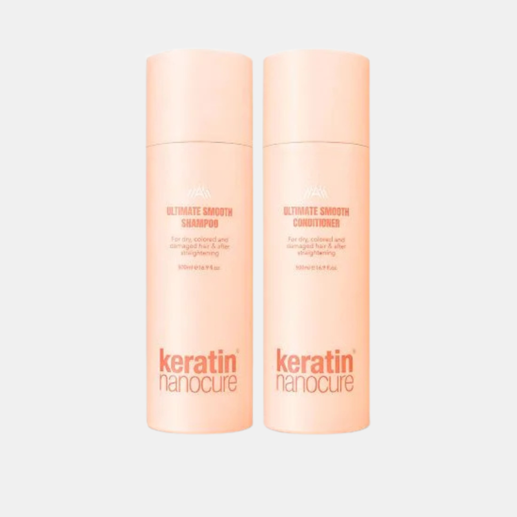 Εικόνα της Nanocure Keratin Ultimate Smooth Hair Set (Shampoo 500ml, Conditioner 500ml)