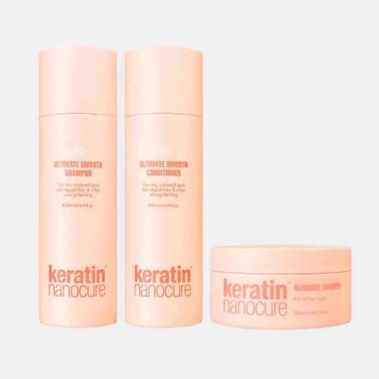 Picture of Nanocure Keratin Ultimate Smooth Hair Set (Shampoo 500ml, Conditioner 500ml, Mask 250ml)