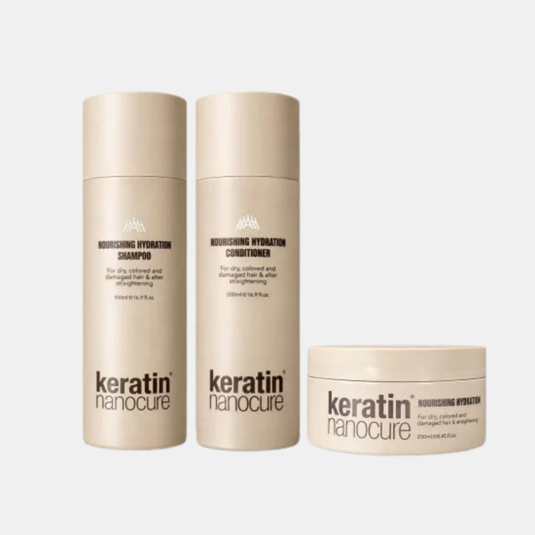 Picture of Nanocure Keratin Nourishing Hydration Set (Shampoo 500ml, Conditioner 500ml, Mask 250ml)